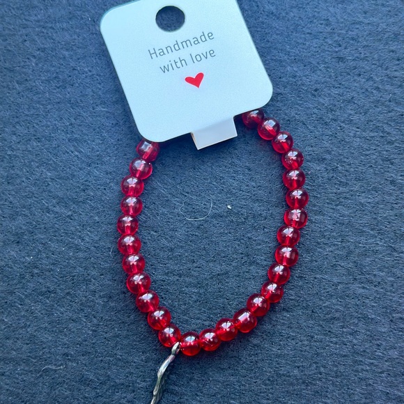 Red Bracelet with Charm - Picture 2 of 3